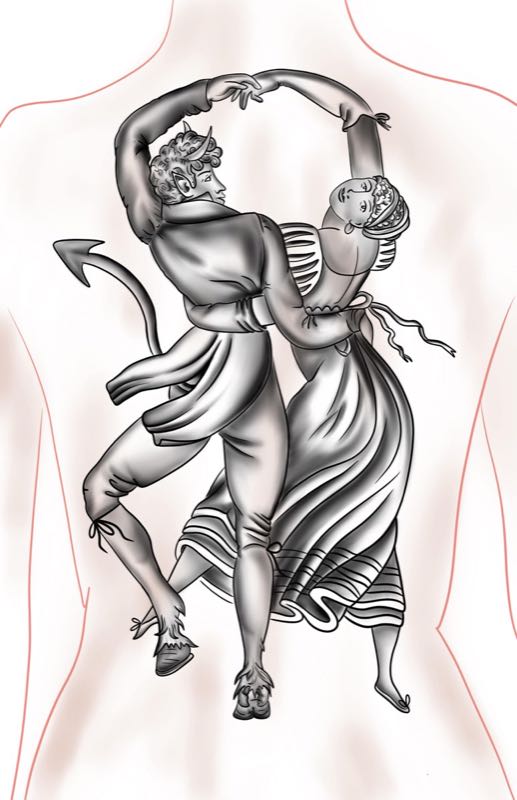 devil dancing painting